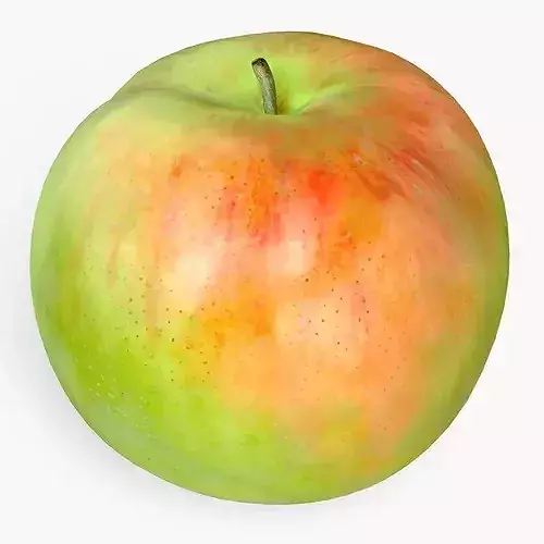 Apple Fruit Low-poly 3D model 2