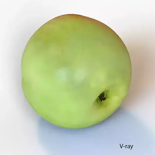 Apple Fruit Low-poly 3D model 7