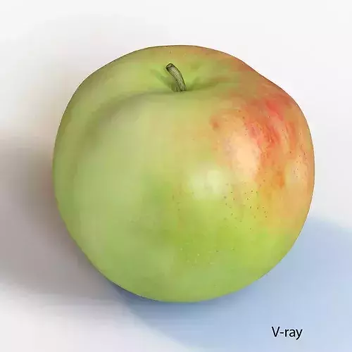 Apple Fruit Low-poly 3D model 5