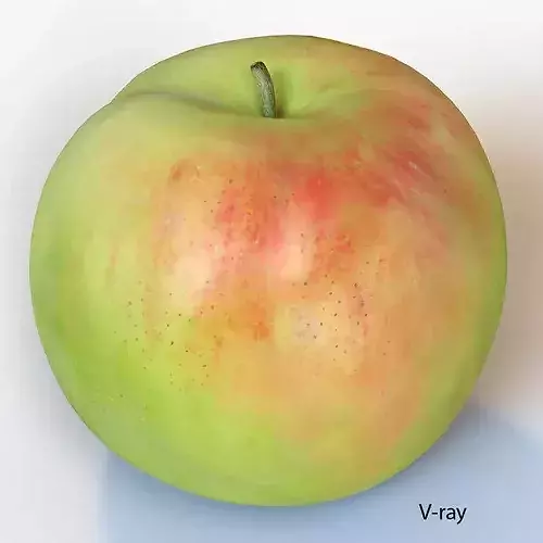 Apple Fruit Low-poly 3D model 3