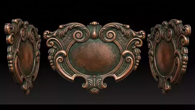Elegant Oval House Number Frame 3D Model  CNC and 3D Print Ready