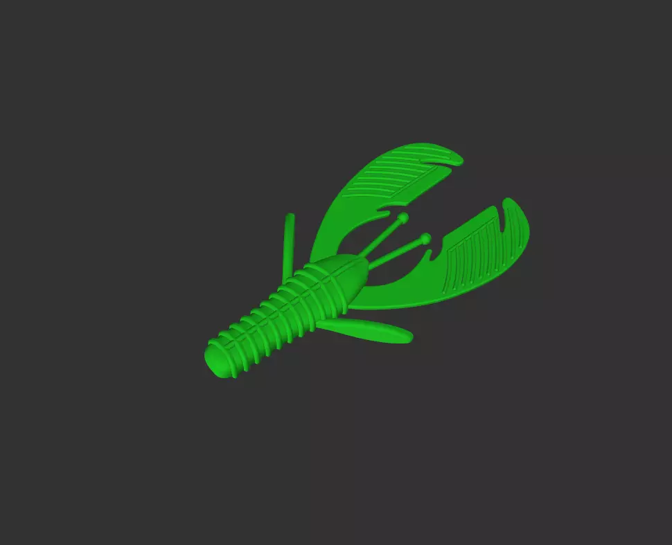 Crayfish R1 Style Creature Bait Master Model for Mold Making 3D print model