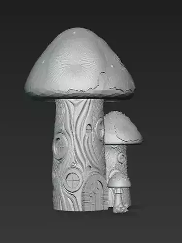 Fantasy Mushroom House Diorama