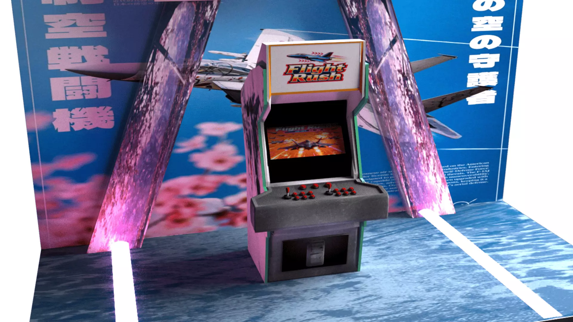 3D Arcade Game Flight Rush Edition 3D model