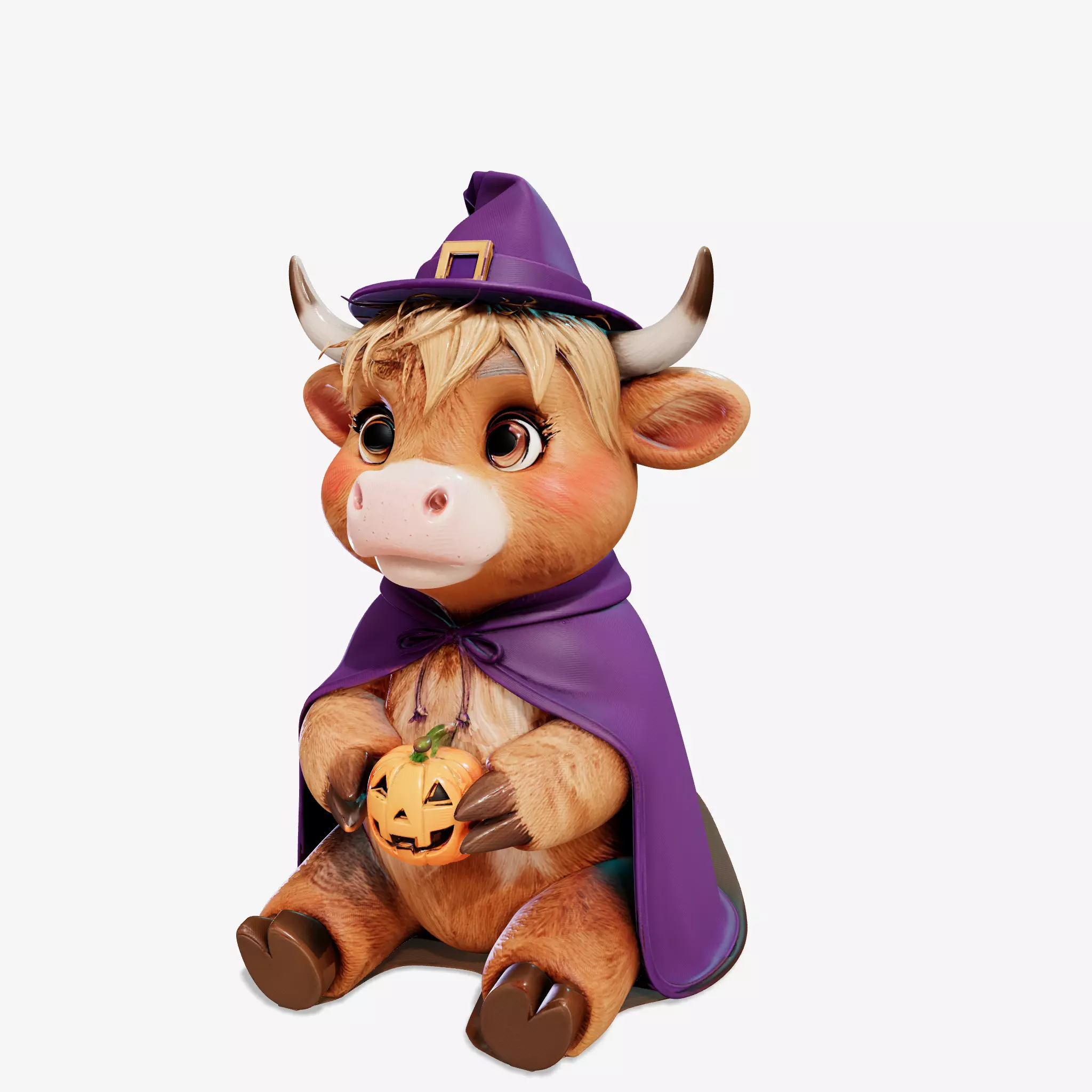 Halloween Highland Cow Figurine 6 3D print model