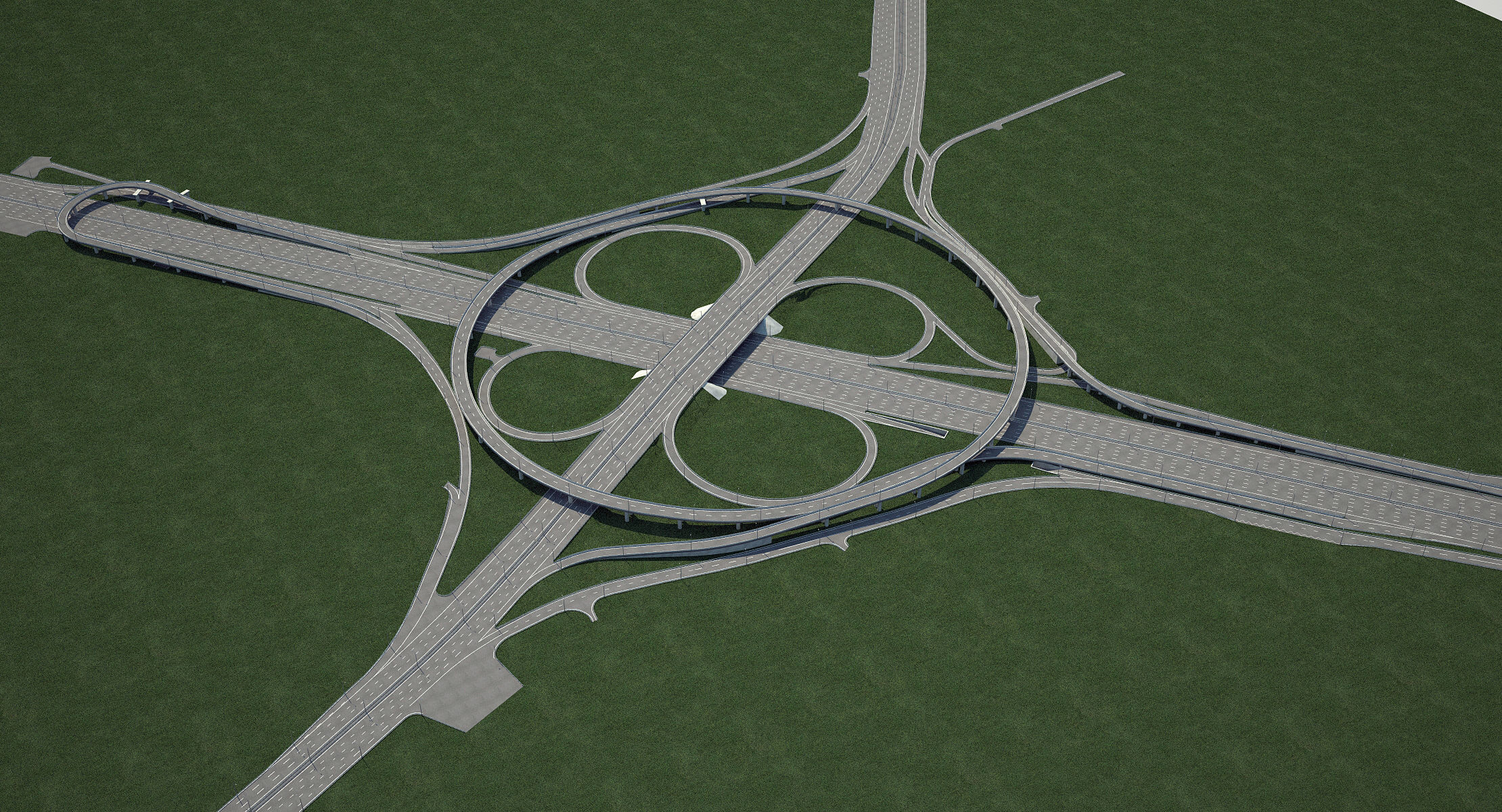 Highway Road Junction 3D model_1