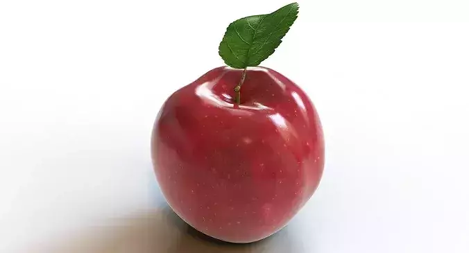 Red Apple Low-poly 3D model 4
