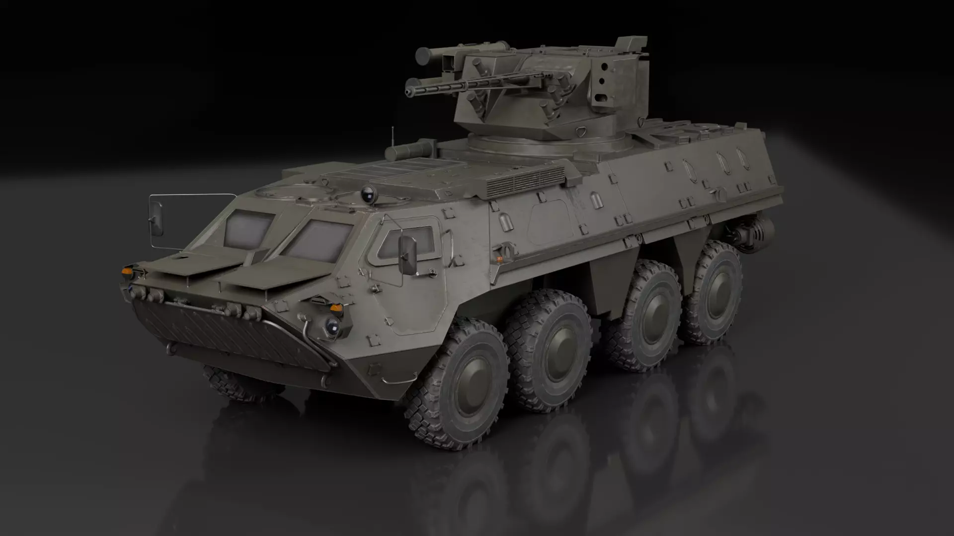 BTR 4E Low-poly 3D model