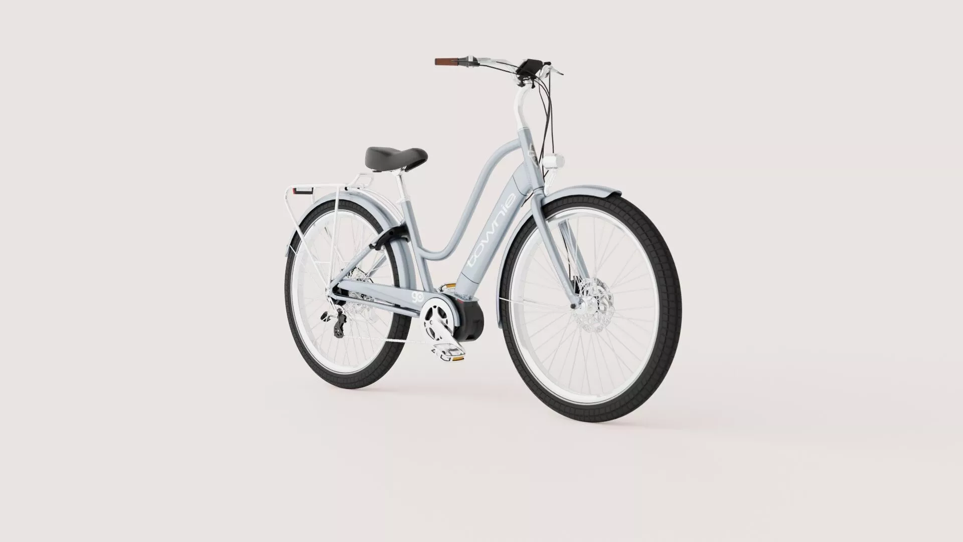 Men s Urban E-Bike Low-poly 3D model