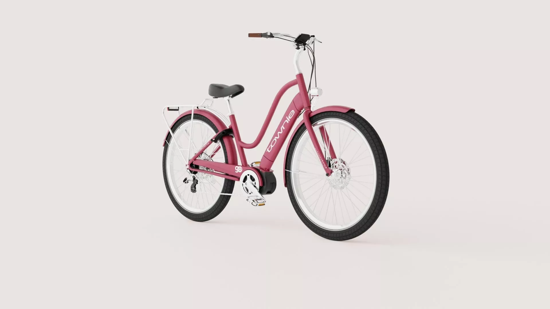 Men s Urban E-Bike - Rosewood Low-poly 3D model