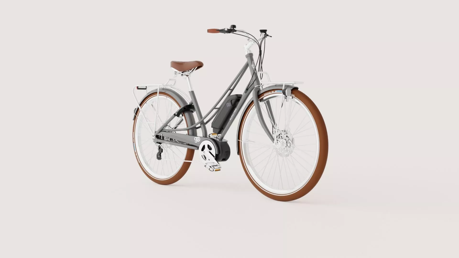 Women s Electric City Bike Low-poly 3D model