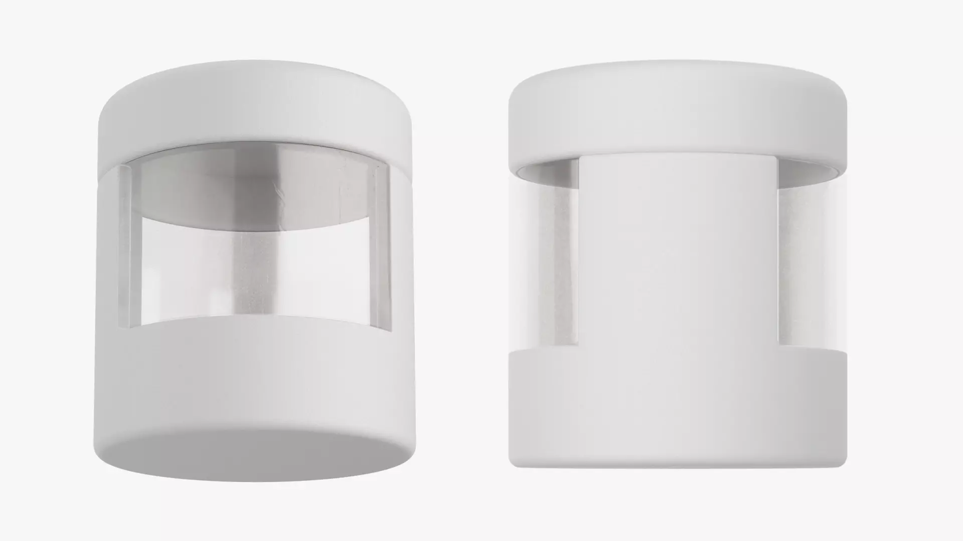 Cylindrical Glass Jar Container 3D model