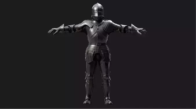 Dark Gothic Knight Rigged