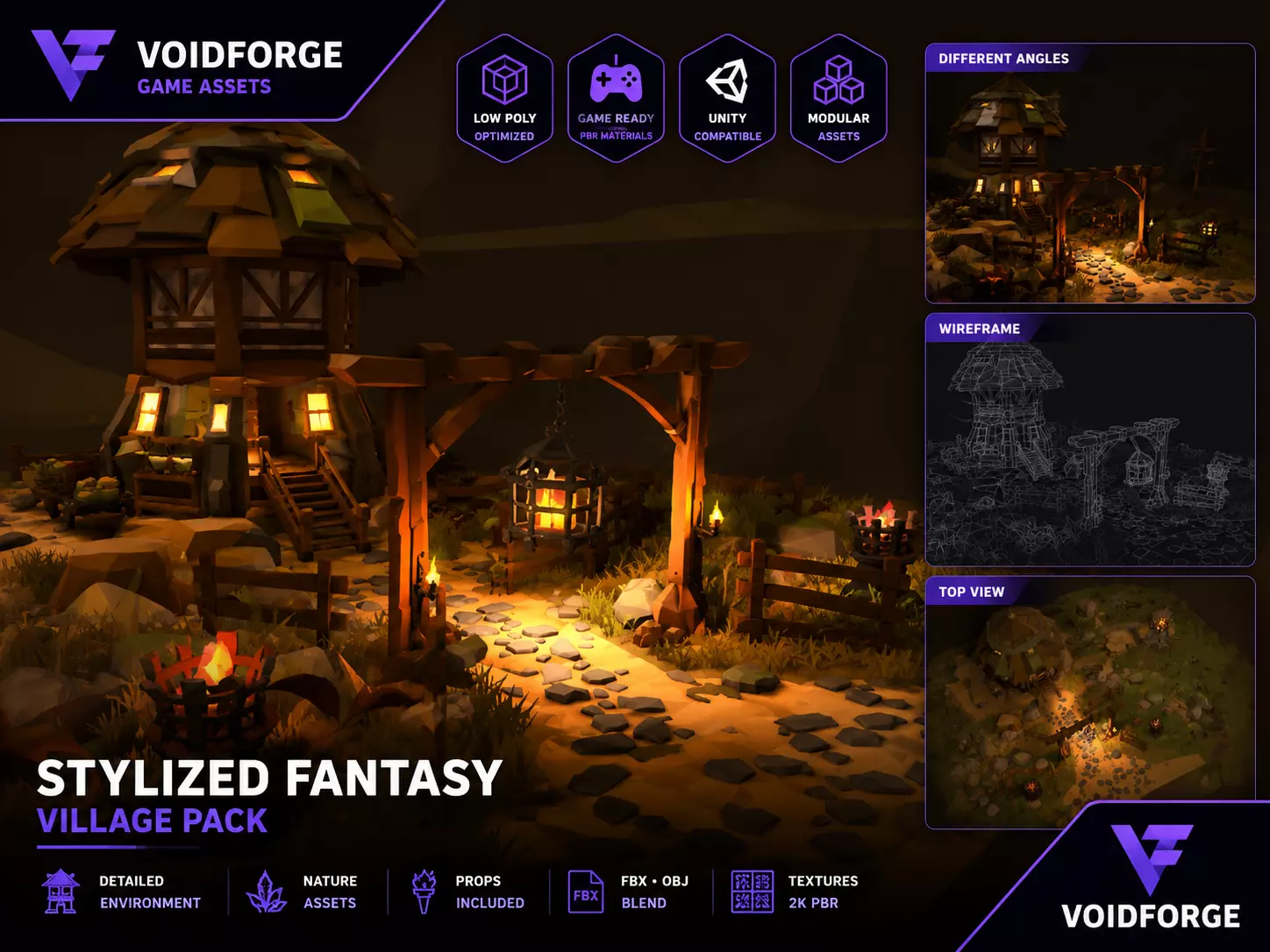 Stylized Fantasy Armory Environment Low Poly Game Ready Free low-poly 3D model