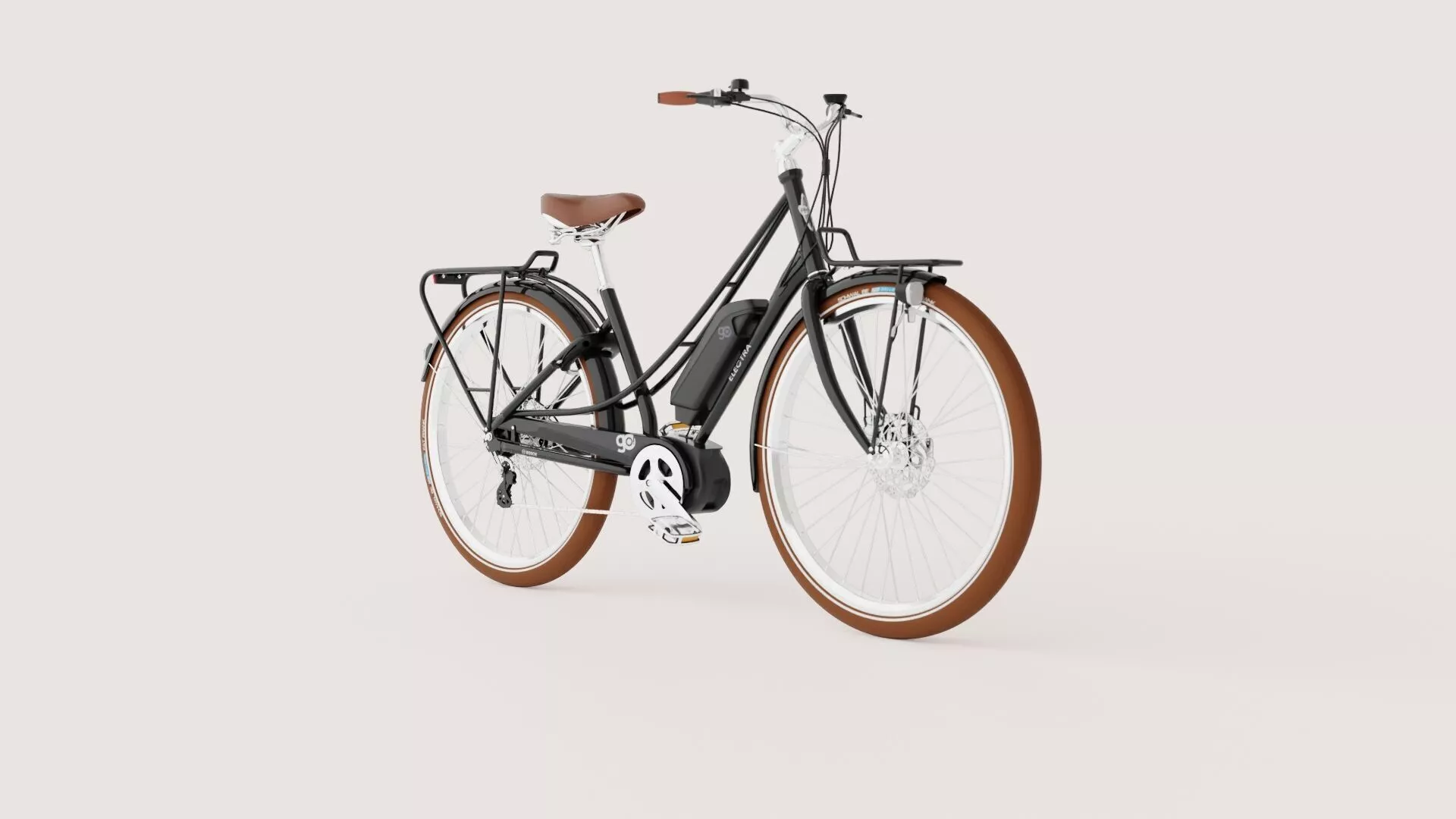 Women s Electric City Bike Low-poly 3D model