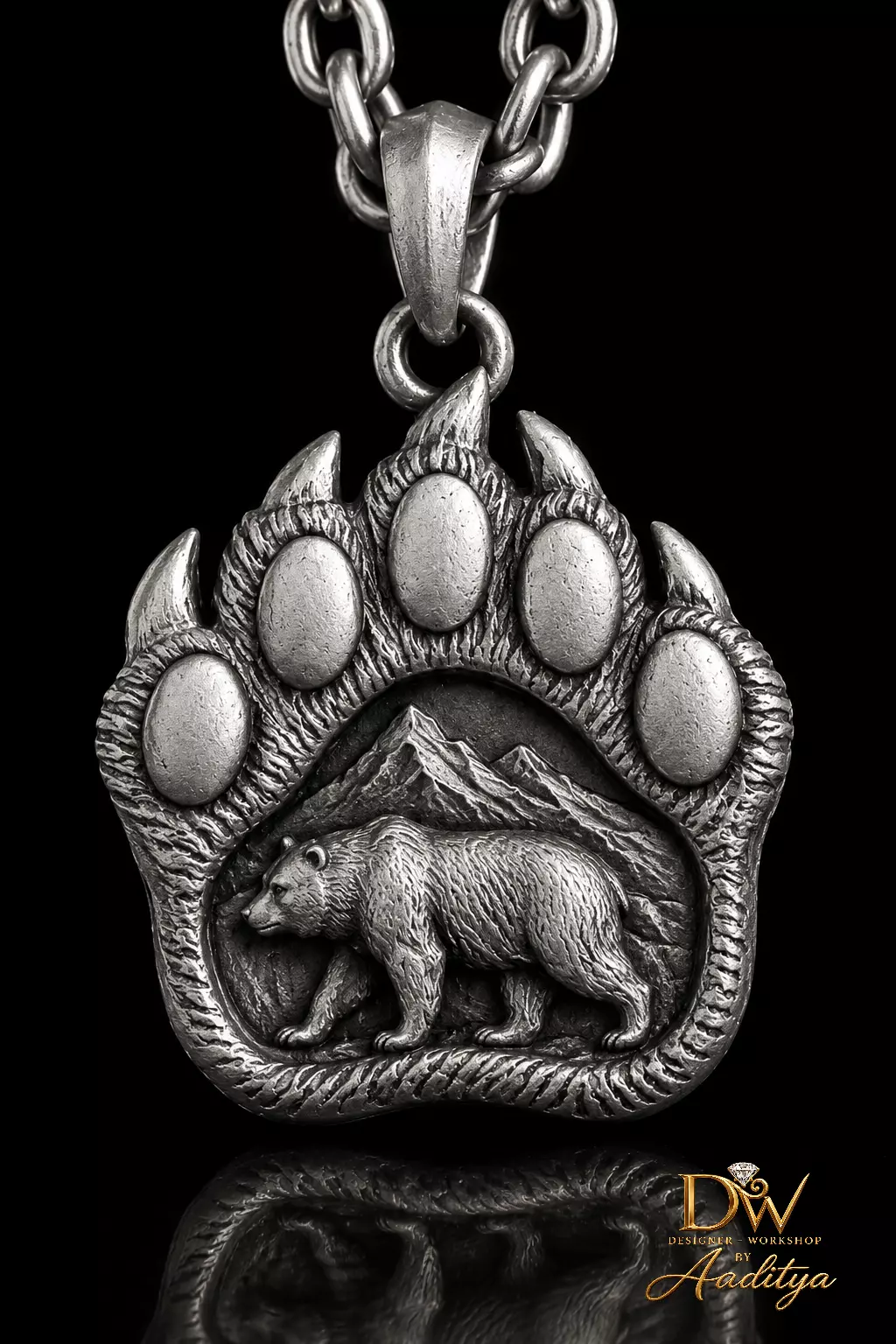 Bear Paw Pendant 3D print model