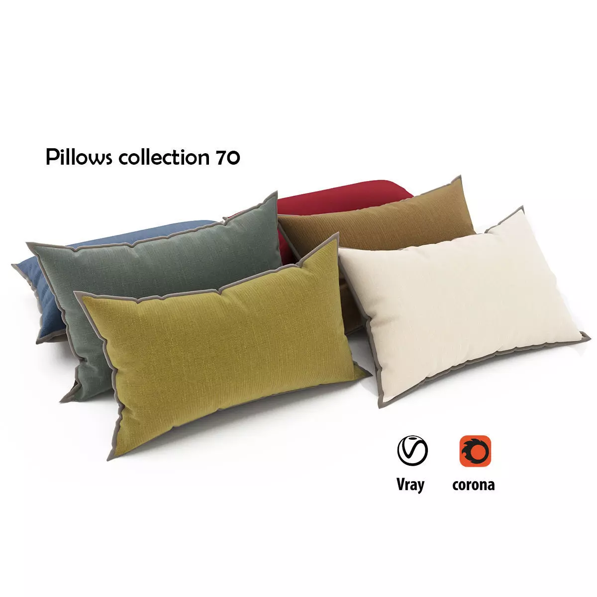 Pillows collection 70 3D model_0