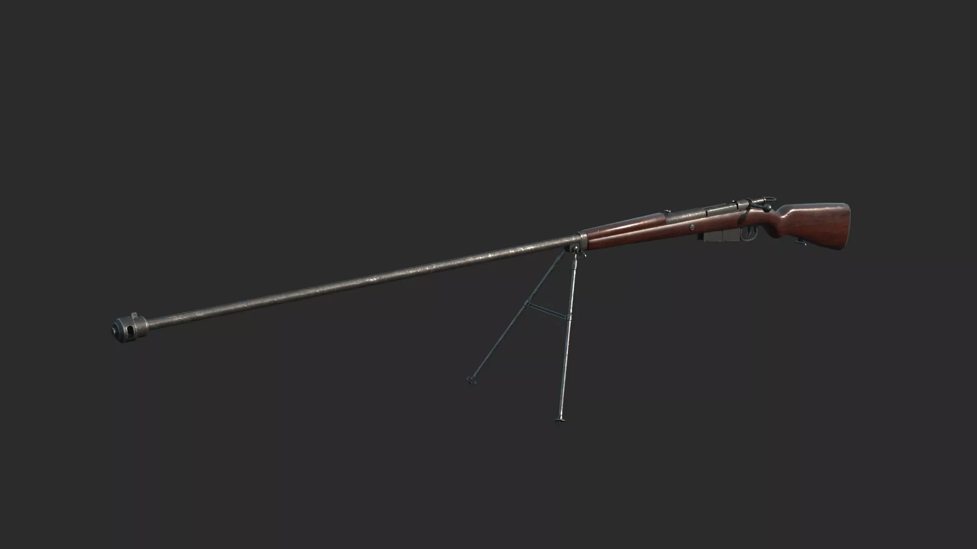 Modern Weapons World War II Anti Tank Rifles 3D model