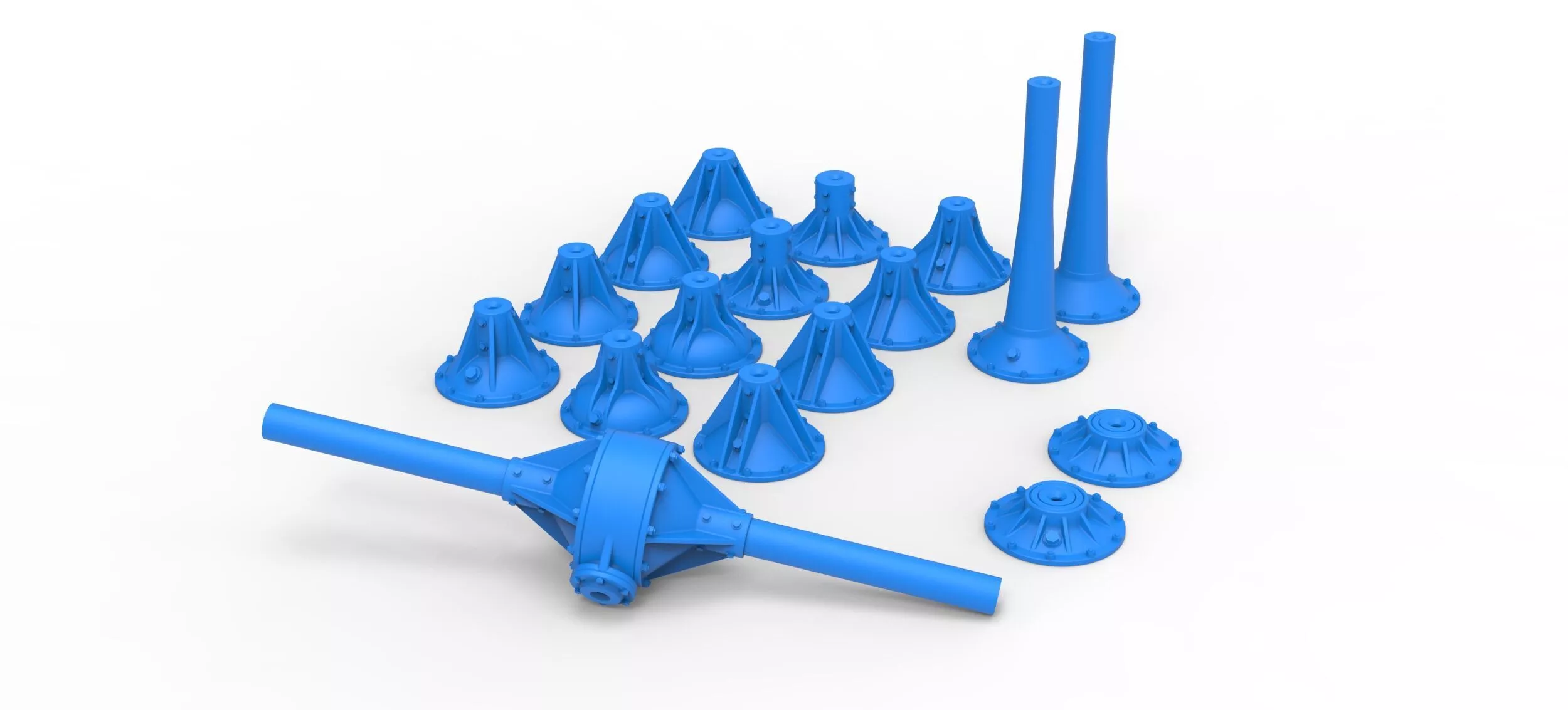 Non-Quick Change Rear End Set Scale 1 to 25 3D print model