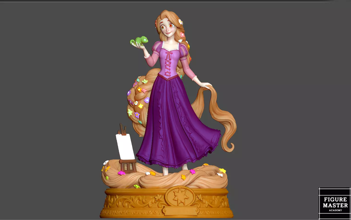 RAPUNZEL PRINCESS BASE STATUE DISNEY ANIME PRETTY GIRL 3D print model