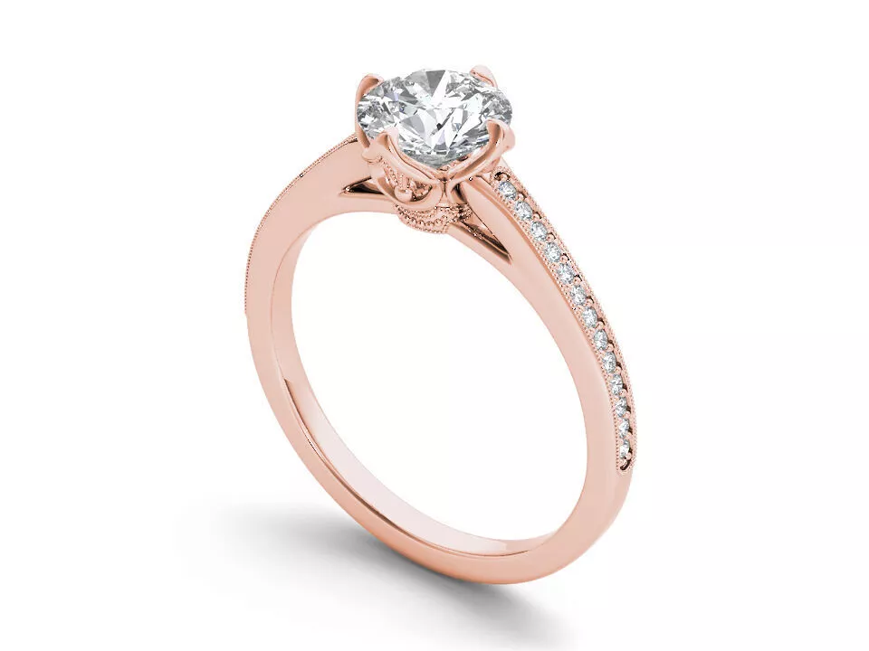 SILVER AND GOLD LADIES RING 3D print model