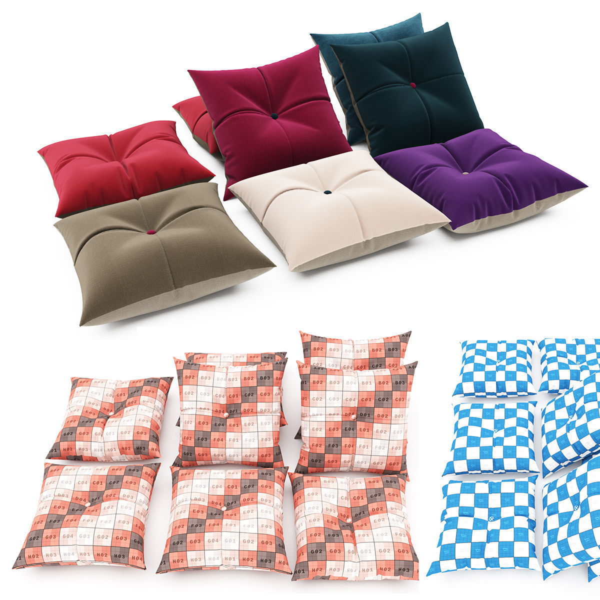 Pillows collection 76 3D model_5