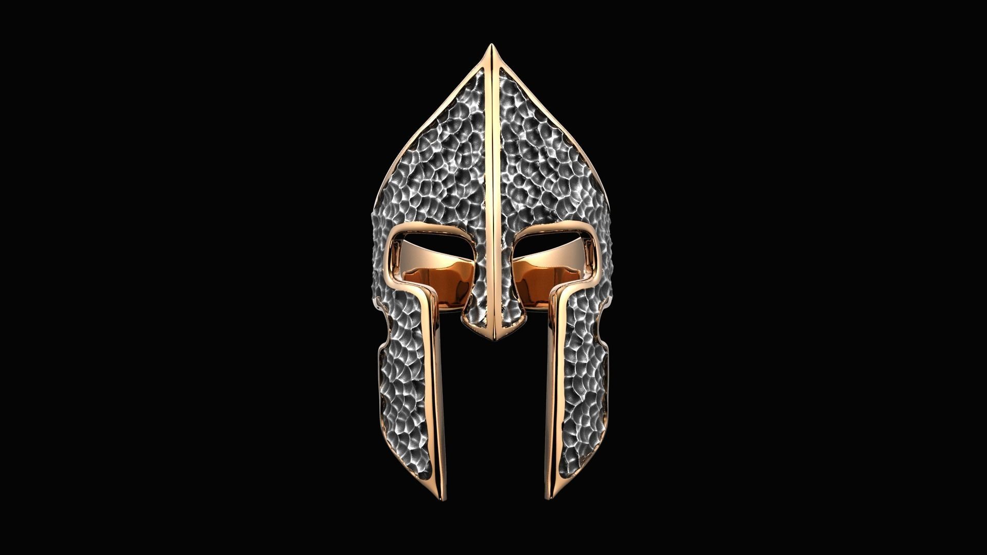 Spartan helmet ring 3D print model_1