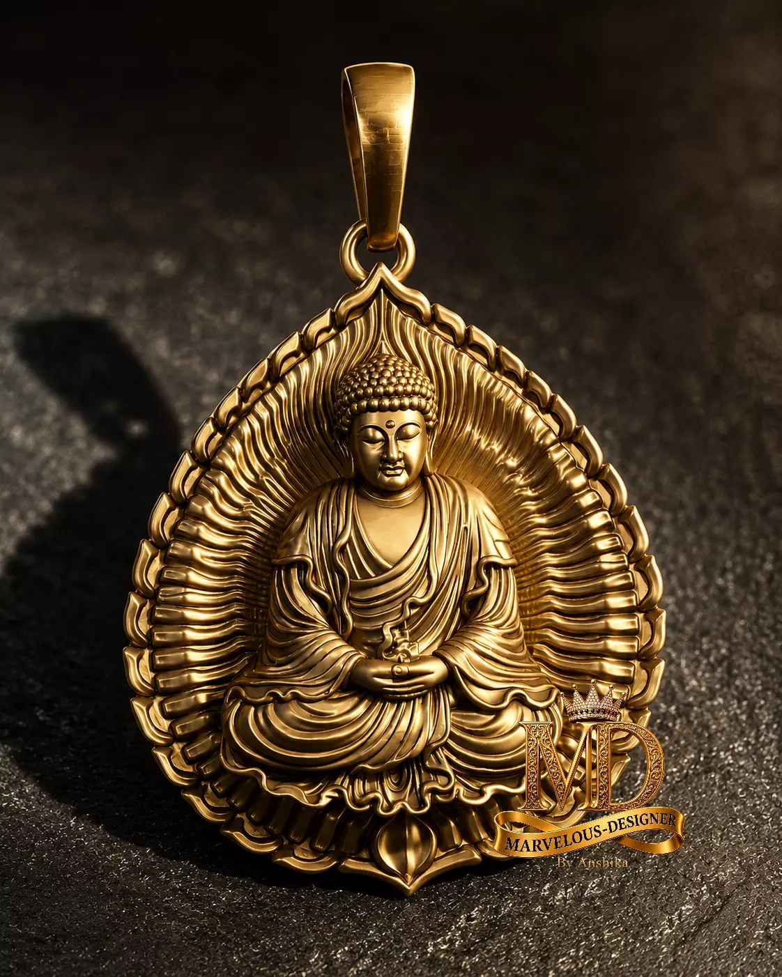Buddha Leaf Pendant 3D print model