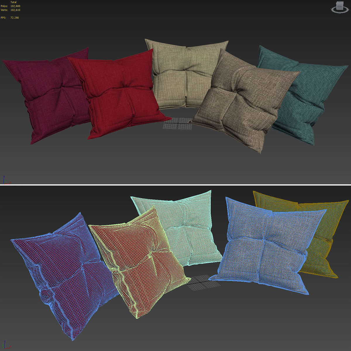Pillows collection 84 3D model_4