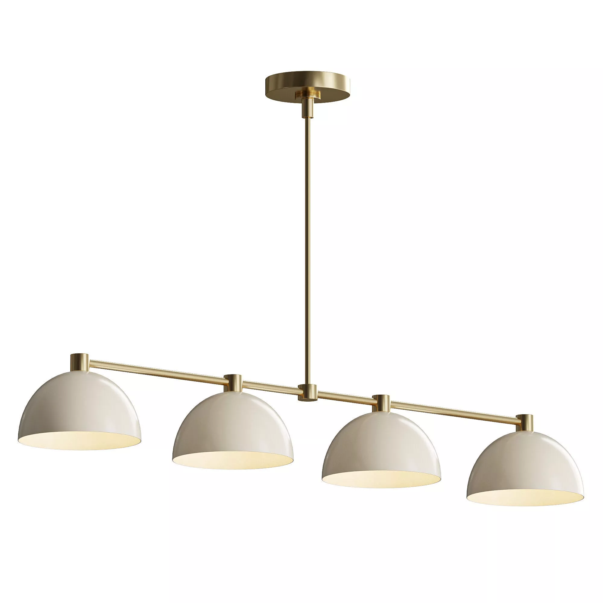 Handmade brass chandelier linear lamp brass dining room 3D model