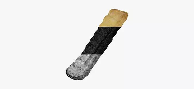 Wavy Fry 01 RAW Scan 3D model 7