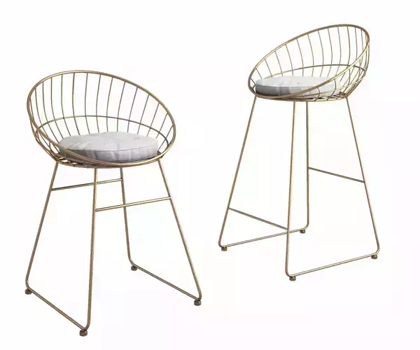T058G Kylie Chair Dining chair with cushion and bar stool 3D model