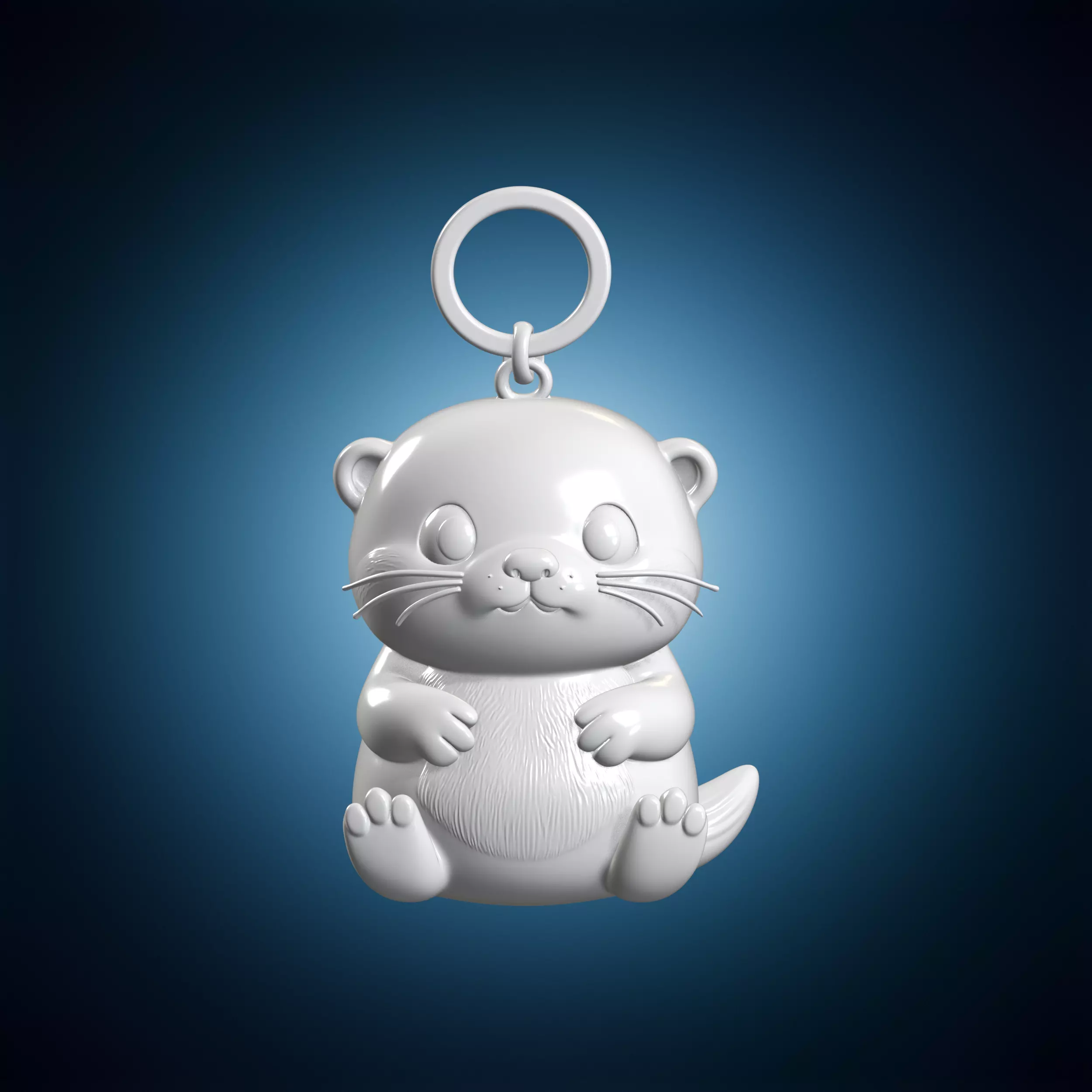 Baby Otter Keychain 3D Print Model 3D print model