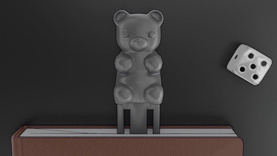 Cute Gummybear Bookmark for 3D print 3D print model_2
