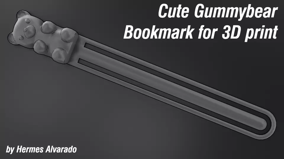 Cute Gummybear Bookmark for 3D print 3D print model_0