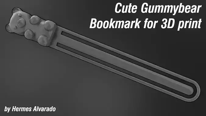 Cute Gummybear Bookmark for 3D print 3D print model