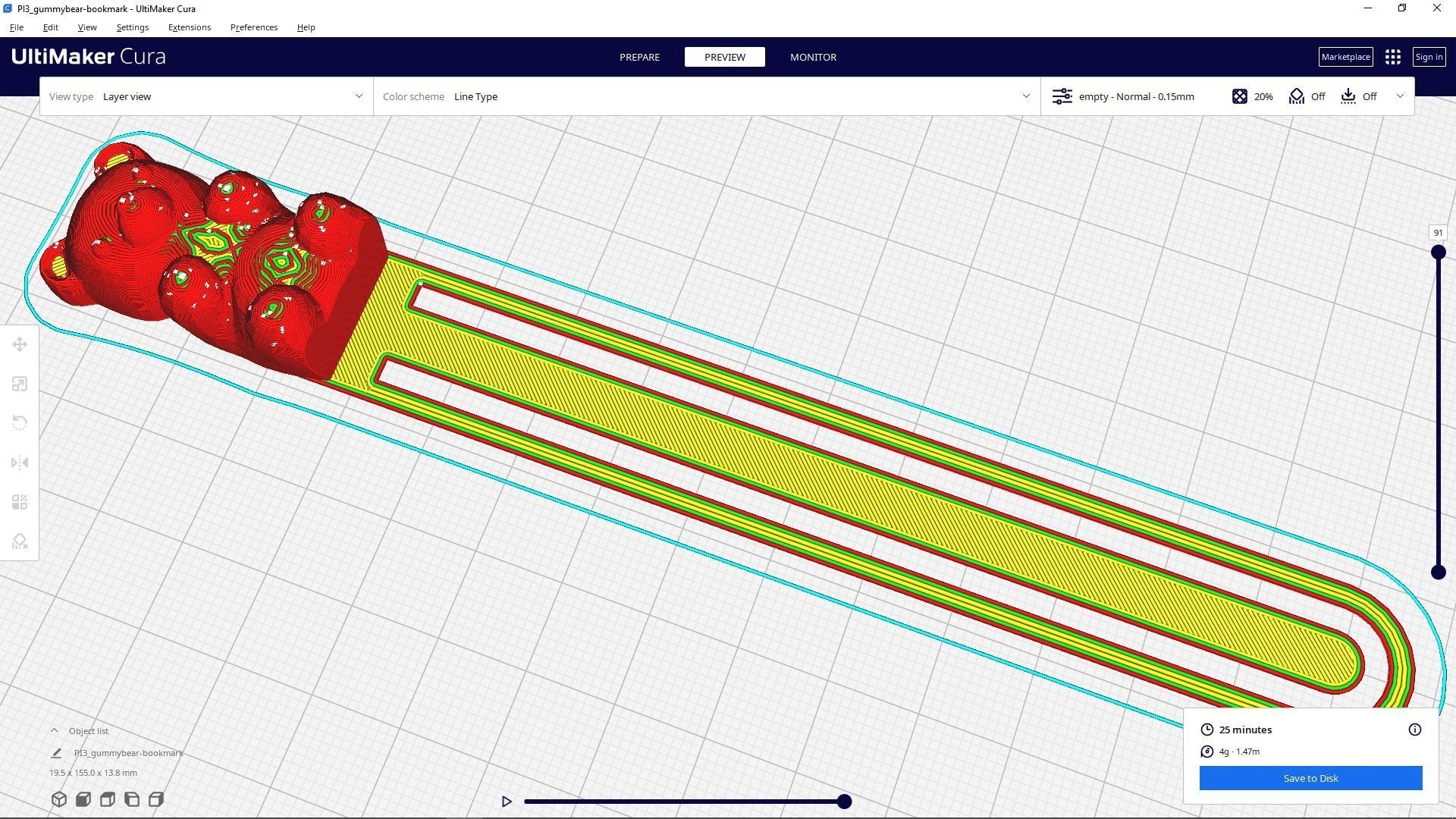 Cute Gummybear Bookmark for 3D print 3D print model_5