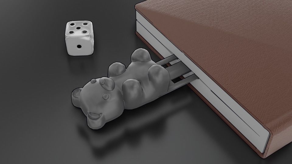 Cute Gummybear Bookmark for 3D print 3D print model_1
