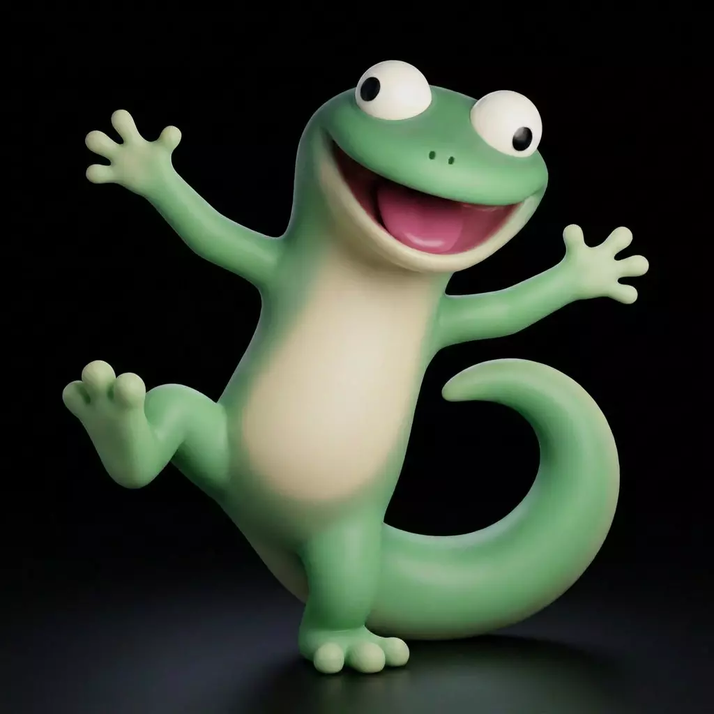 Cute Gecko Duo 3D print model