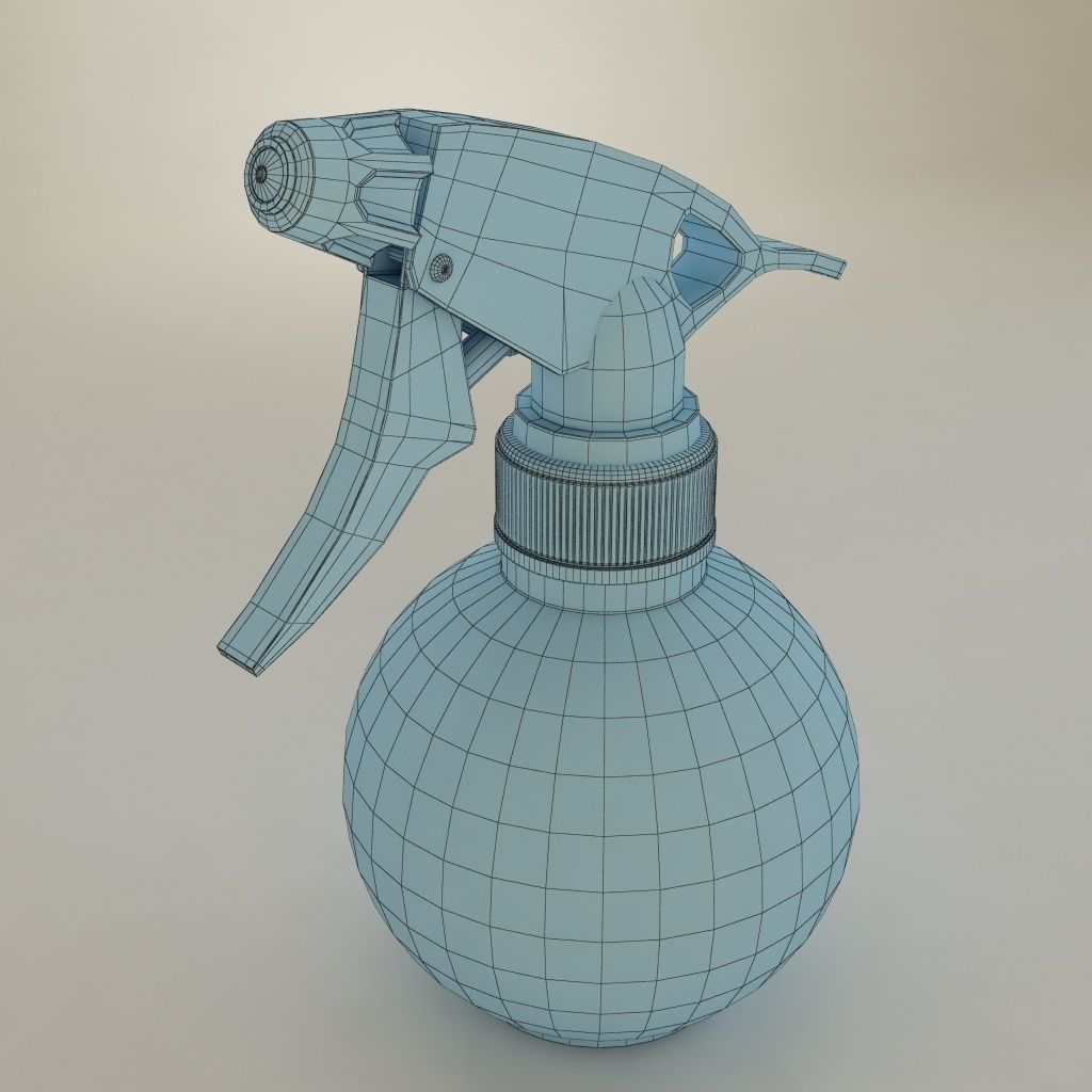 Spray bottle Low-poly 3D model_4
