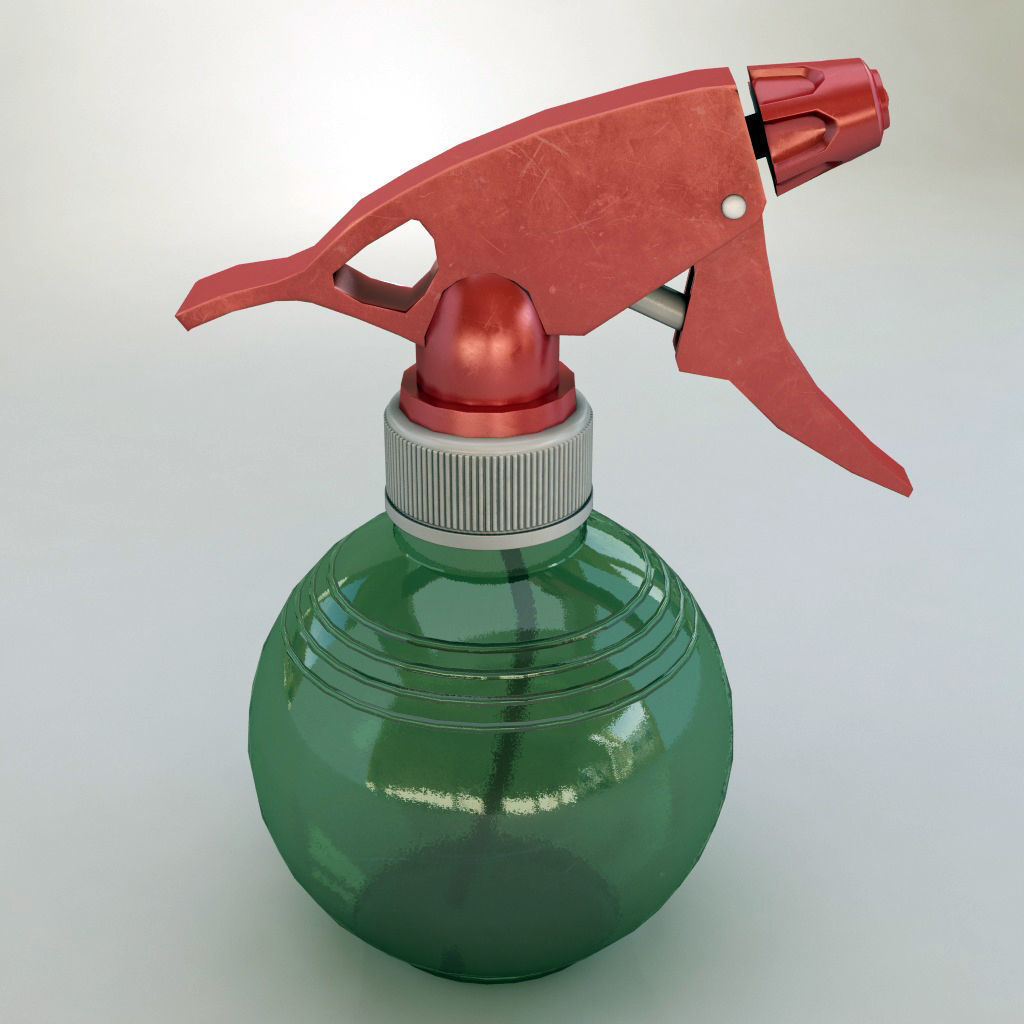 Spray bottle Low-poly 3D model_2