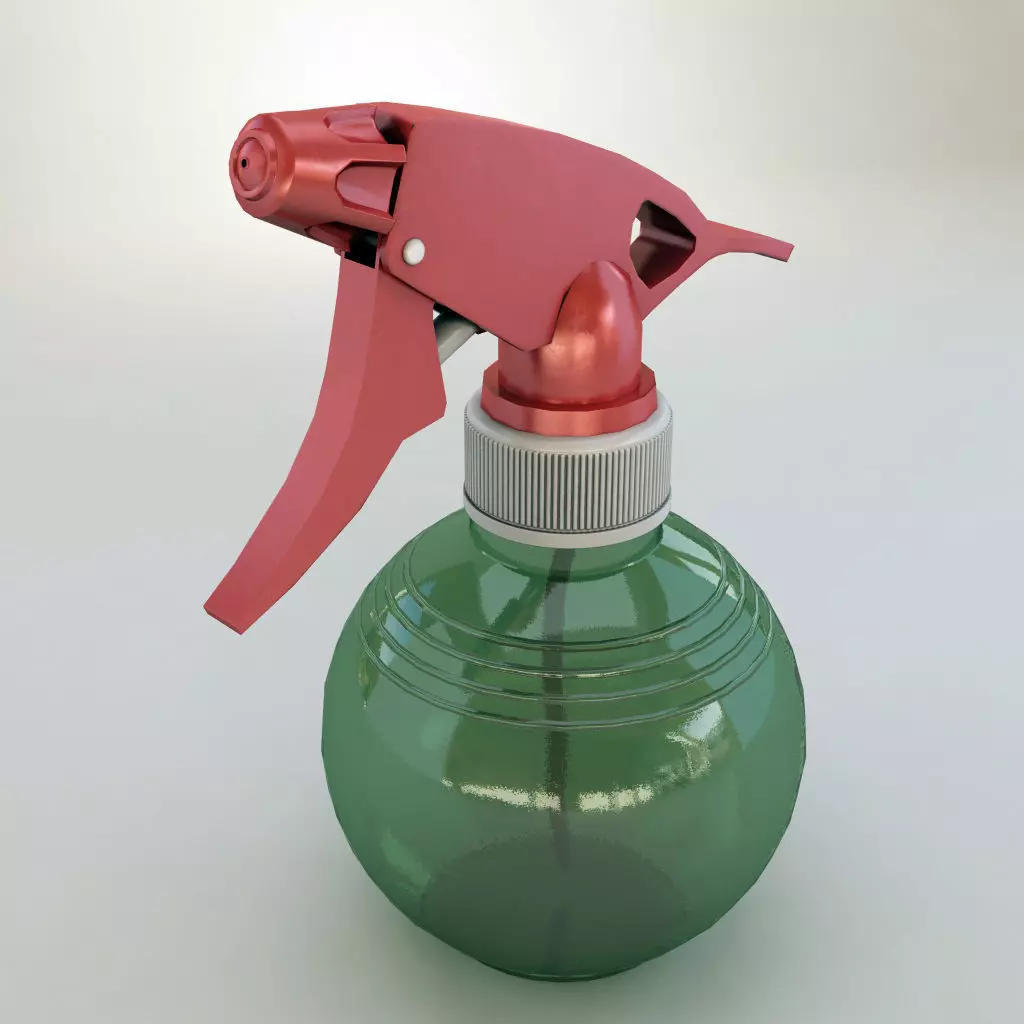 Spray bottle Low-poly 3D model_0