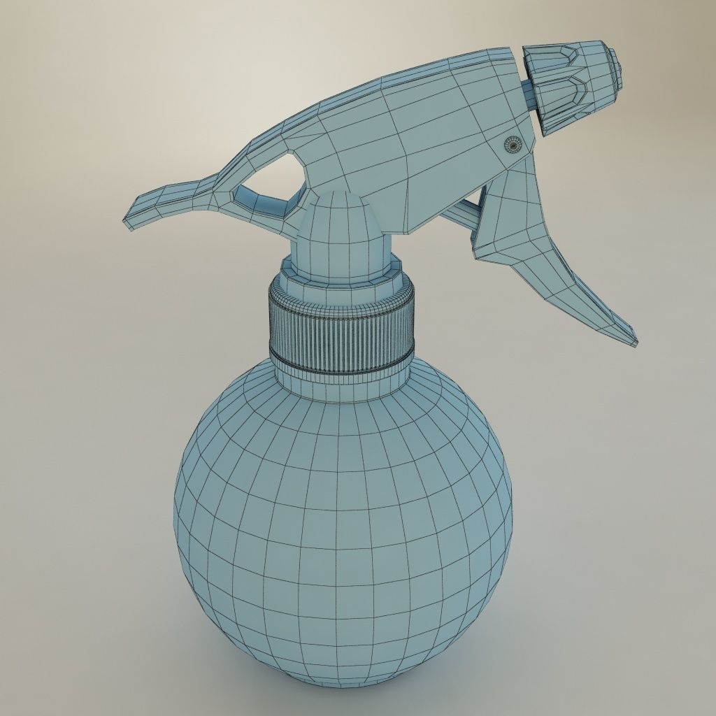 Spray bottle Low-poly 3D model_7