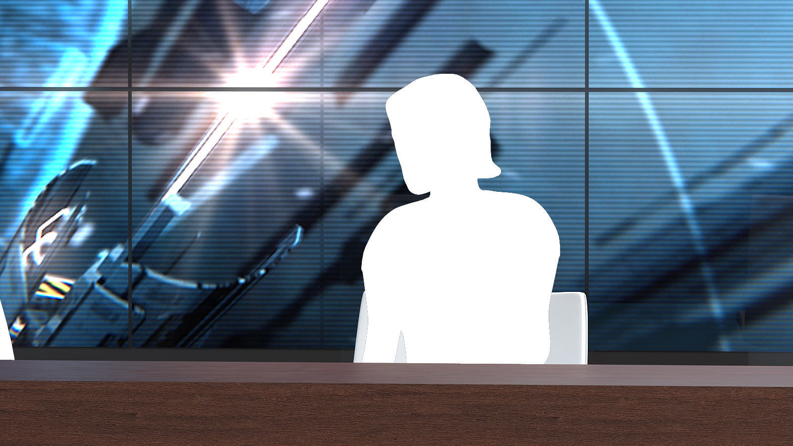 Virtual TV Studio 06 PBR Low-poly 3D model_6