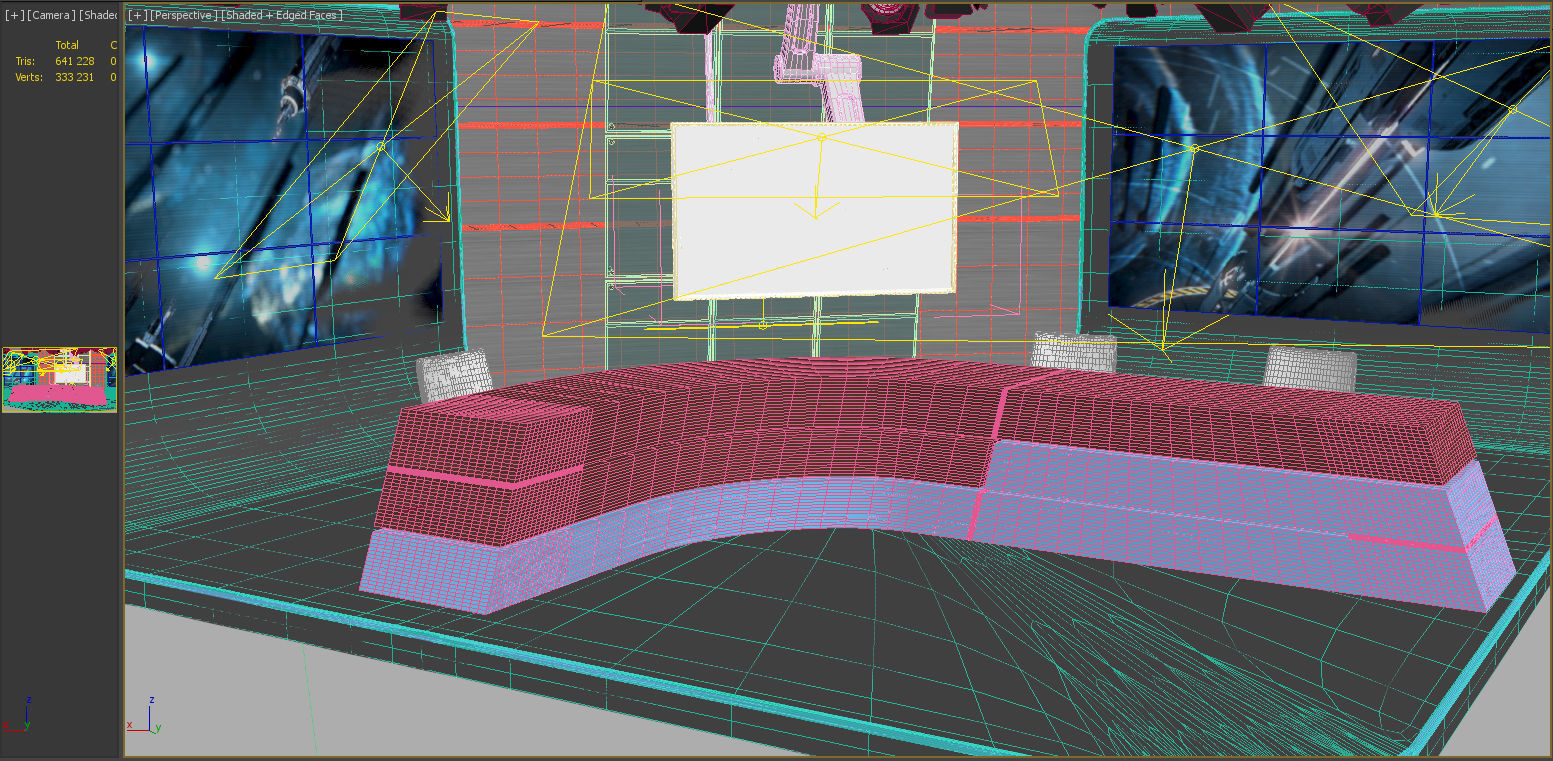 Virtual TV Studio 06 PBR Low-poly 3D model_12