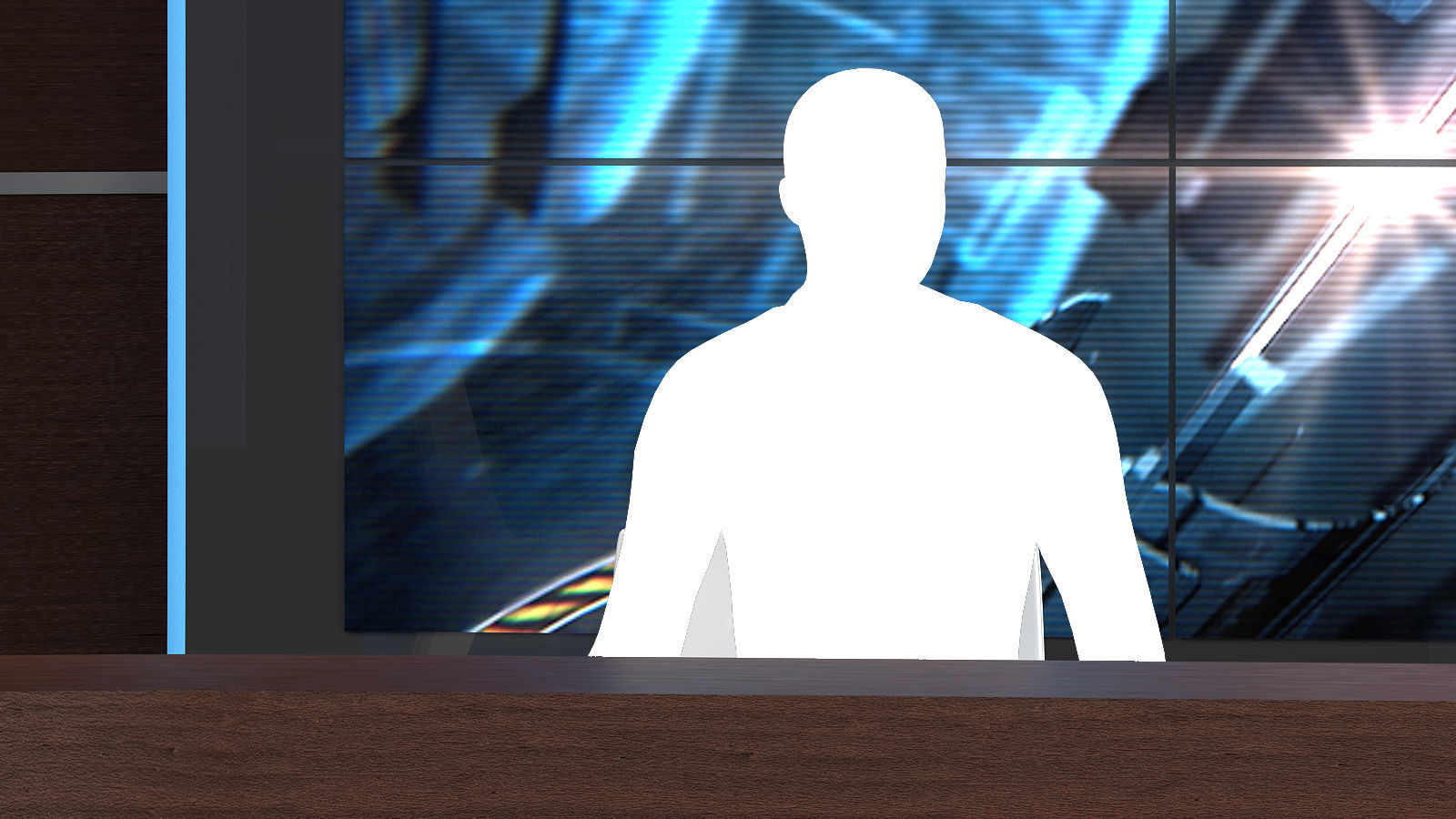 Virtual TV Studio 06 PBR Low-poly 3D model_5