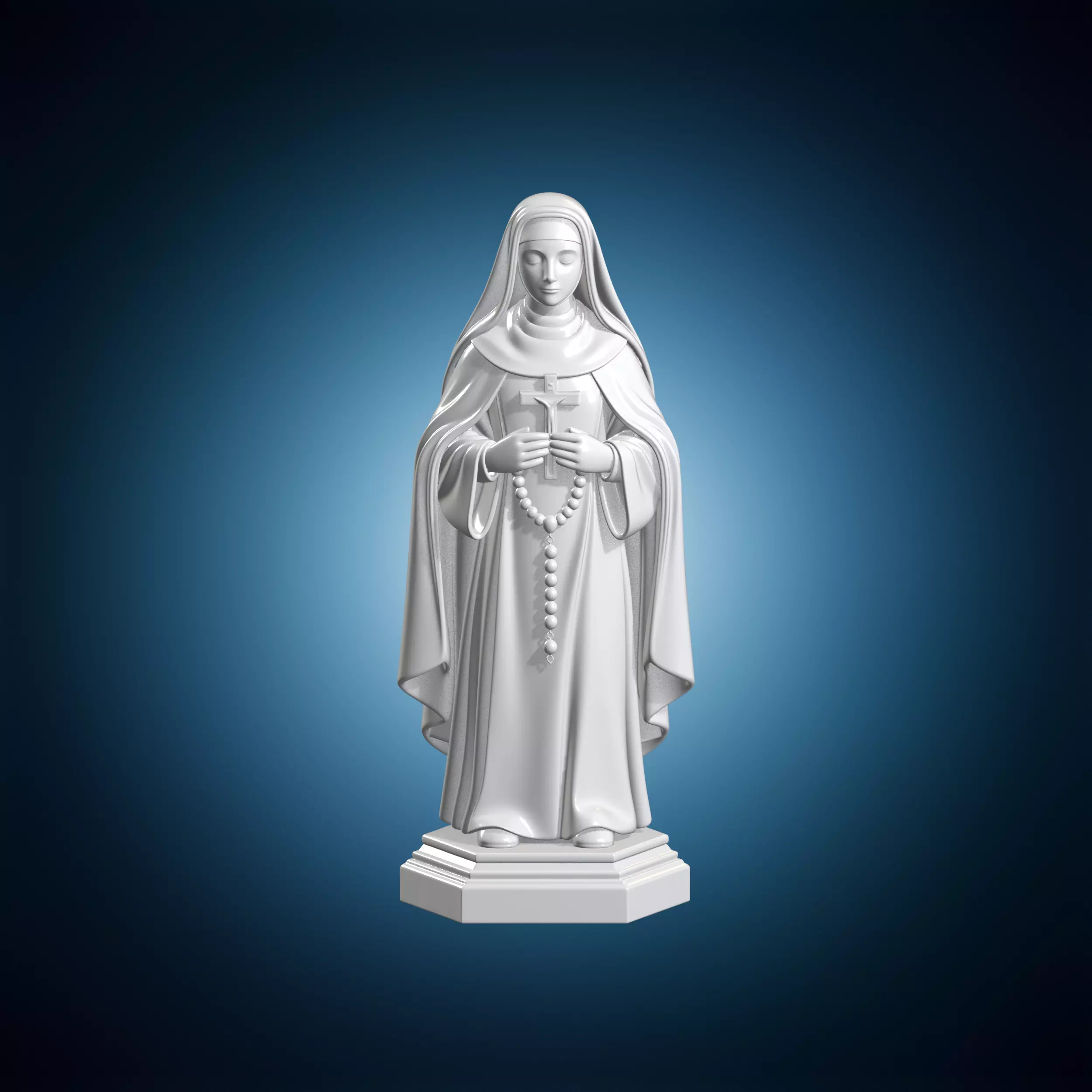Saint Rita Rosary Figure 3D Print Model 3D print model