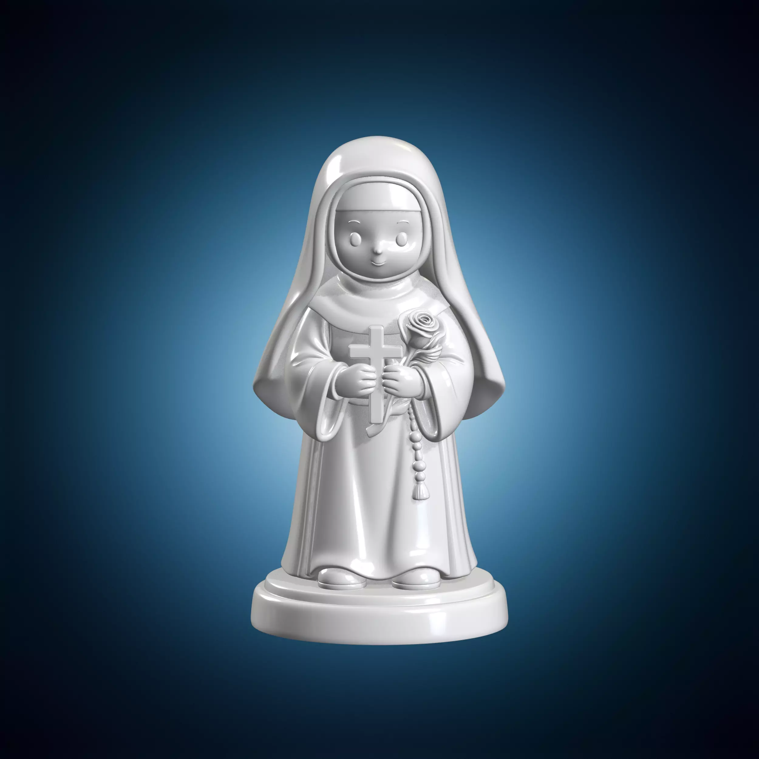 Mini Saint Rita Figurine 3D Print Model 3D print model