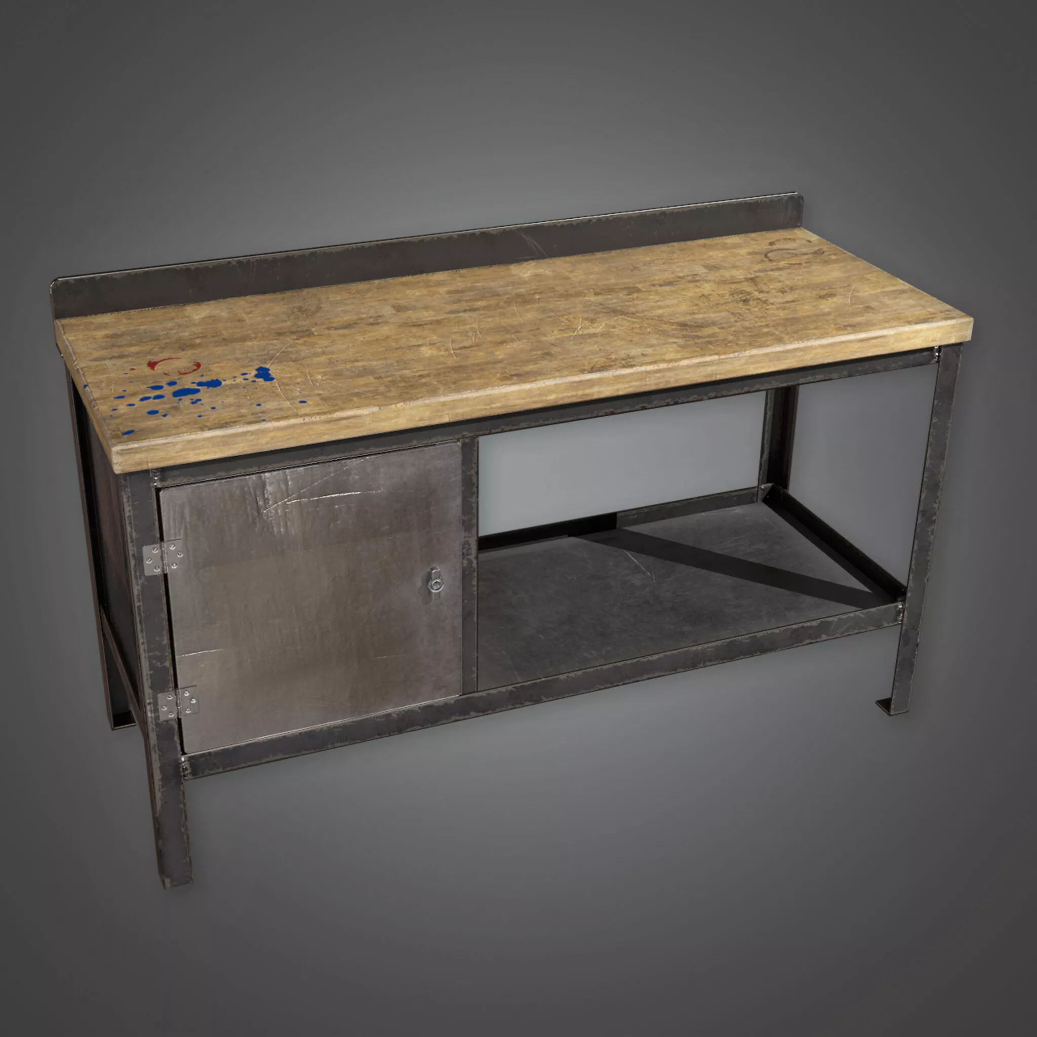 Weathered Garage Workbench AAA 3D print model
