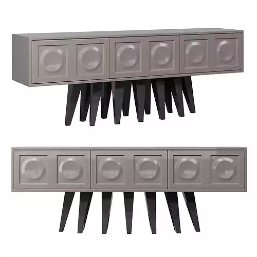 Burton TV Stand Luxury Modern Console 3D model
